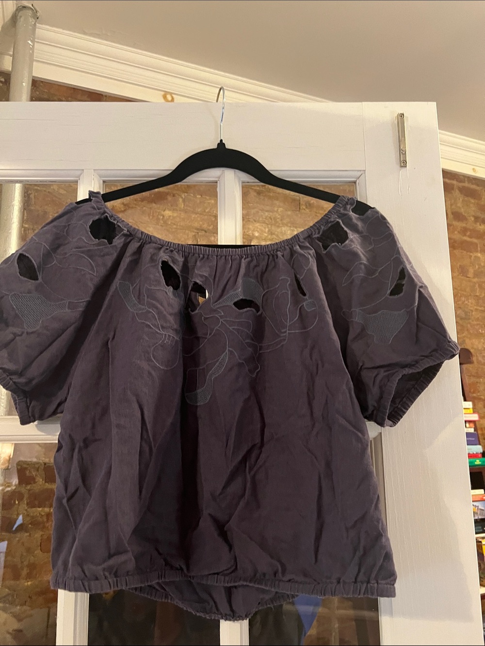 Cynthia Rowley Crop Cutwork Blouse from TJX